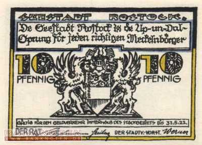 Rostock - 10  Pfennig (#SS1138_1-1_UNC)