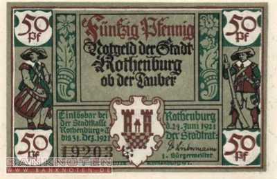 Rothenburg o. Tauber - 50  Pfennig (#SS1142_2a-1_UNC)