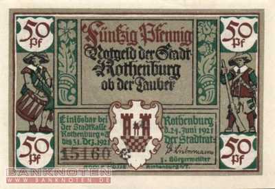 Rothenburg o. Tauber - 50  Pfennig (#SS1142_2a-5_UNC)