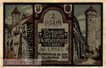 Rothenburg o. Tauber - 1  Mark (#SS1142_5-1_AU)