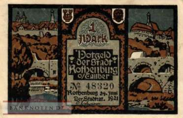Rothenburg o. Tauber - 1  Mark (#SS1142_6-4_AU)