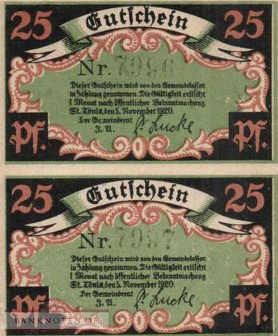 St. Tönis - 2x25  Pfennig (#SS1167_1a-1-3x_AU)