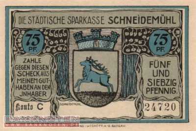Schneidemühl - 75  Pfennig (#SS1191_1b-3C_UNC)