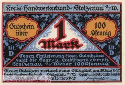 Stolzenau - 1  Mark (#SS1277_1-4-2_UNC)