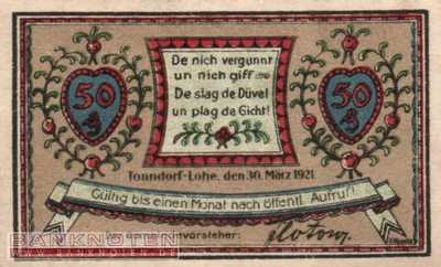Tonndorf-Lohe - 50  Pfennig (#SS1330_1a-3_UNC)