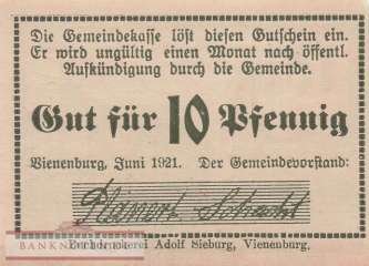 Vienenburg - 10  Pfennig (#SS1361_1c_UNC)