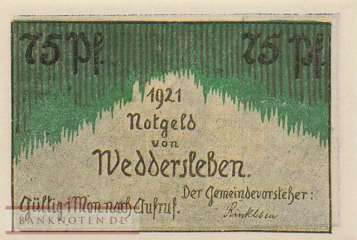 Weddersleben - 75  Pfennig (#SS1386_1-4_UNC)