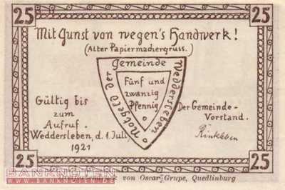 Weddersleben - 25  Pfennig (#SS1386_2a-2_UNC)