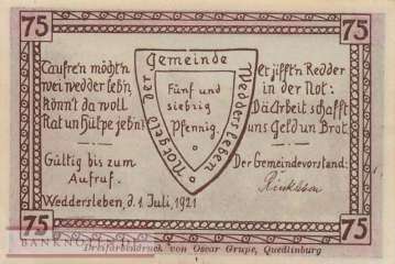 Weddersleben - 75  Pfennig (#SS1386_2a-4_UNC)