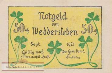 Weddersleben - 50  Pfennig (#SS1386_3-4_UNC)