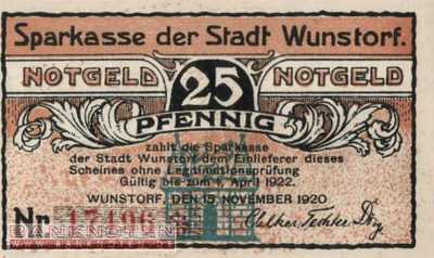 Wunstorf - 25  Pfennig (#SS1458_1a-3_UNC)