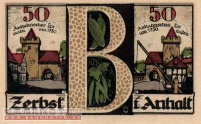 Zerbst - 50  Pfennig (#SS1469_2a-3B_UNC)