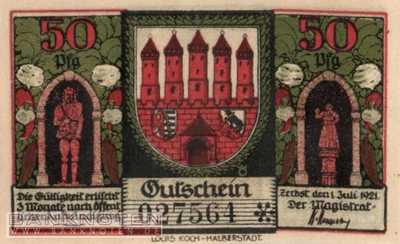 Zerbst - 50  Pfennig (#SS1469_2a-3R_UNC)