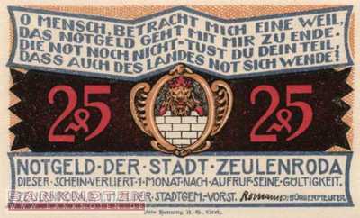 Zeulenroda - 25  Pfennig (#SS1470_1-5_UNC)