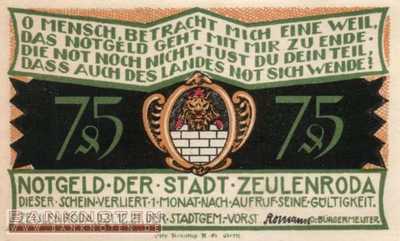 Zeulenroda - 75  Pfennig (#SS1470_2-2-3_UNC)