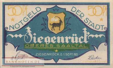 Ziegenrück - 50  Pfennig (#SS1472_1a-2_UNC)