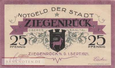 Ziegenrück - 25  Pfennig (#SS1472_1d-1_AU)