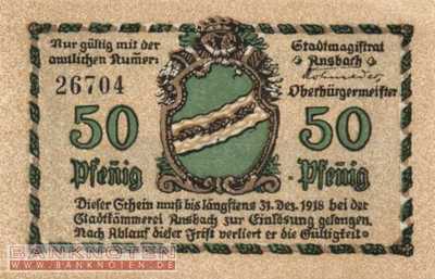 Ansbach - 50  Pfennig (#VAA020_4_UNC)