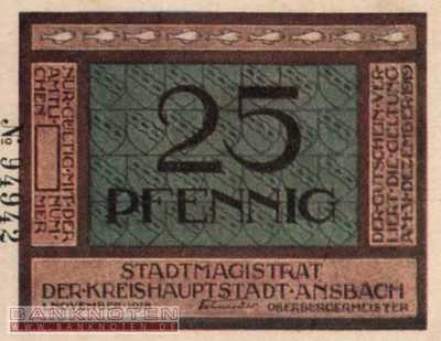 Ansbach - 25  Pfennig (#VAA020_6a_UNC)