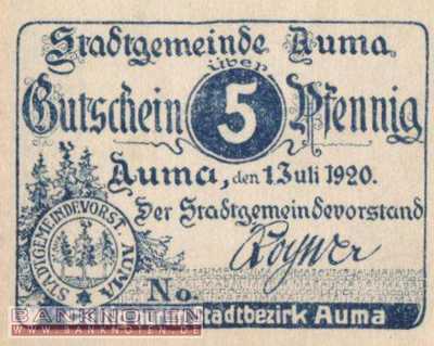 Auma - 5  Pfennig (#VAA034_5a_UNC)