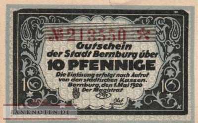 Bernburg - 10  Pfennig (#VAB032_2a_VF)