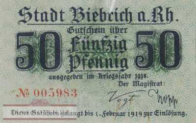 Biebrich a. Rh. - 50  Pfennig (#VAB044_1_G)