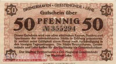 Bremerhaven, Geestemünde und Lehe - 50  Pfennig (#VAB086_1_VF)
