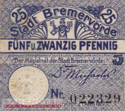 Bremervörde - 25  Pfennig (#VAB087_4c_UNC)