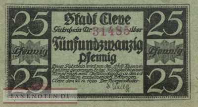 Cleve - 25  Pfennig (#VAC017_3a_AU)