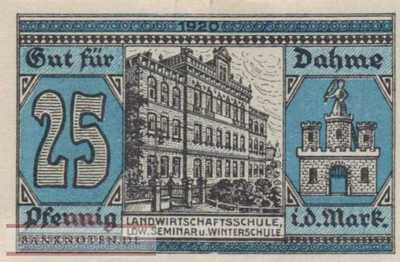 Dahme - 25  Pfennig (#VAD001_1b_AU)