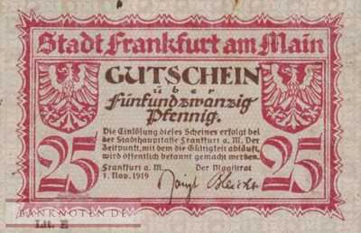 Frankfurt am Main - 25  Pfennig (#VAF016_6b_AU)