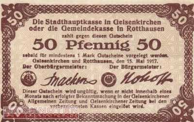 Gelsenkirchen und Rotthausen - 50  Pfennig (#VAG007_4_XF)