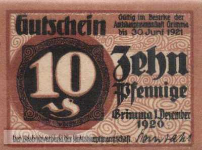 Grimma - 10  Pfennig (#VAG045_3a_XF)