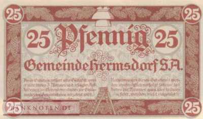 Hermsdorf - 25  Pfennig (#VAH029_3b_UNC)