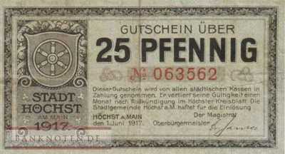 Höchst - 25  Pfennig (#VAH044_1b_F)