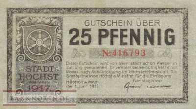 Höchst - 25  Pfennig (#VAH044_3a_VF)