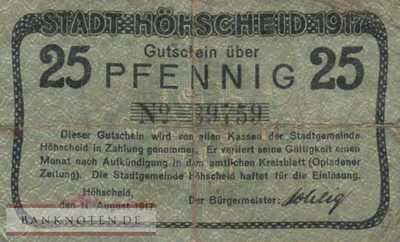 Höhscheid - 25  Pfennig (#VAH045_1_VG)