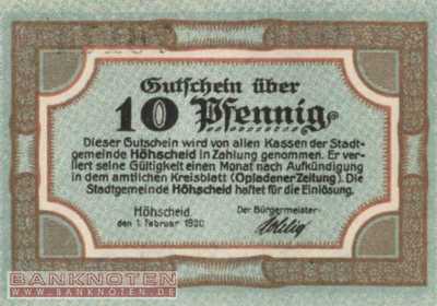Höhscheid - 10  Pfennig (#VAH045_4_UNC)