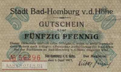 Homburg, Bad - 50  Pfennig (#VAH052_2_VF)