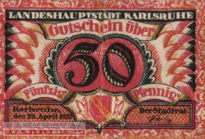 Karlsruhe - 50  Pfennig (#VAK010_1_XF)