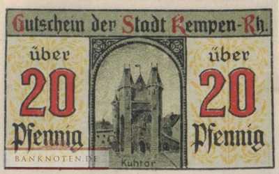 Kempen - 20  Pfennig (#VAK021_4a_AU)