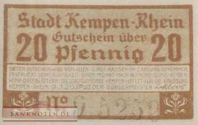 Kempen - 20  Pfennig (#VAK021_4a_AU)