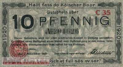 Köln - 10  Pfennig (#VAK030_13_VF)