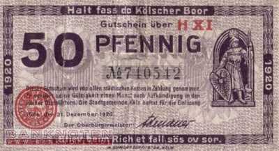 Köln - 50  Pfennig (#VAK030_14c_VF)