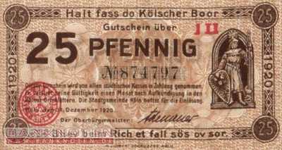 Köln - 25  Pfennig (#VAK030_15b_AU)