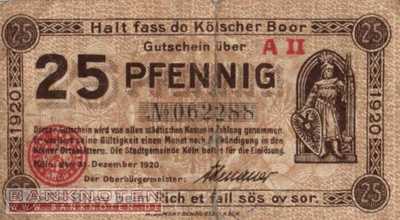 Köln - 25  Pfennig (#VAK030_15b_VG)