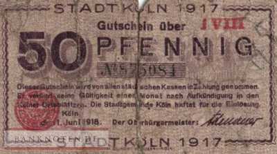 Köln - 50  Pfennig (#VAK030_4e_VG)