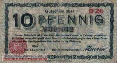 Köln - 10  Pfennig (#VAK030_8a_F)