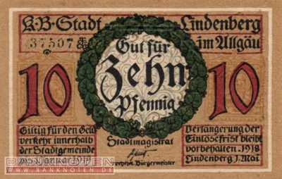 Lindenberg i. Allgäu - 10  Pfennig (#VAL047_3a_UNC)