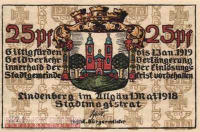 Lindenberg i. Allgäu - 25  Pfennig (#VAL047_3bx_UNC)